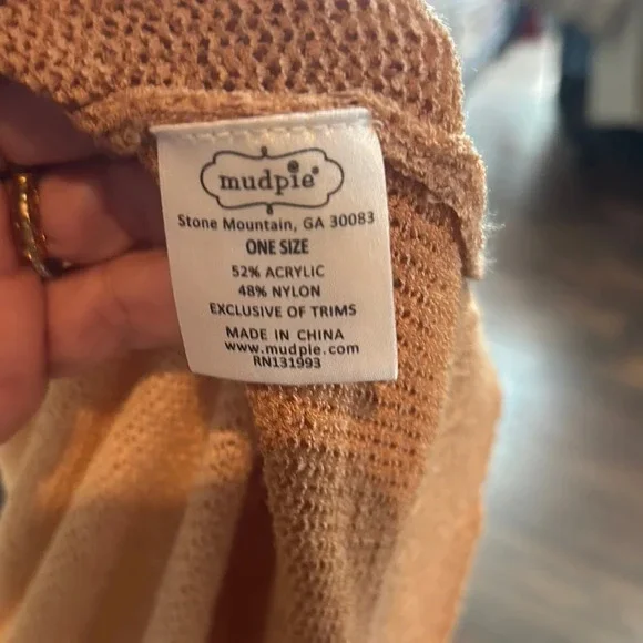 Mud Pie Cream and Tan Cardigan Sweater - Picture 2 of 2